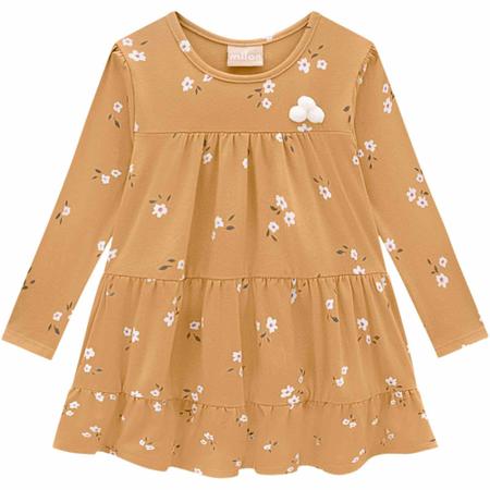 Vestido infantil manga longa milon 2025