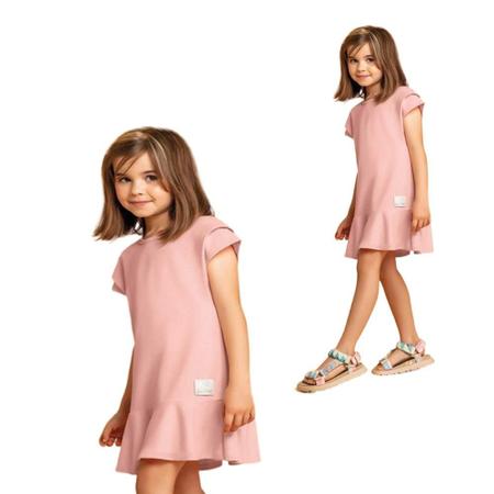 Imagem de Vestido Infantil Menina Rosa Glitter Cotton Colorittá