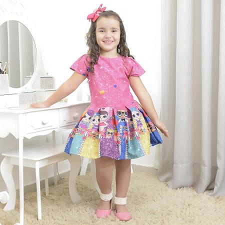 Imagem de Vestido infantil mínis bonecas Lol surprise glitter confete - smart