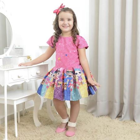 Imagem de Vestido infantil mínis bonecas Lol surprise glitter confete - smart