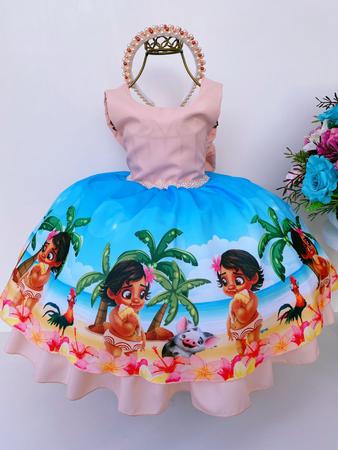 Conjunto Tutu Da Moana - Roupa De Festa Personalizada