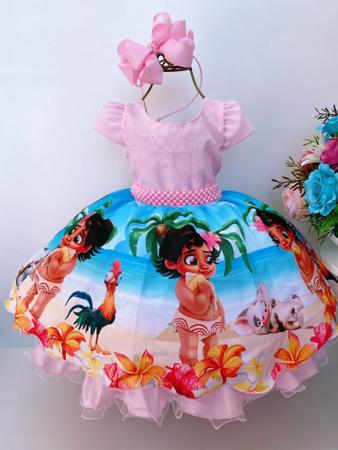 Vestido Moana Luxo Tematico