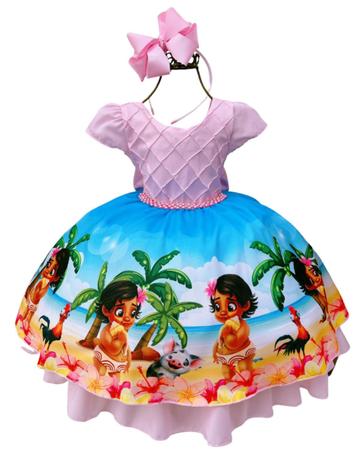 Vestido Moana  0-4 Anos – Mundo Kids Shop