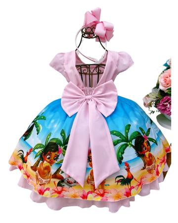 Vestido Moana  0-4 Anos – Mundo Kids Shop