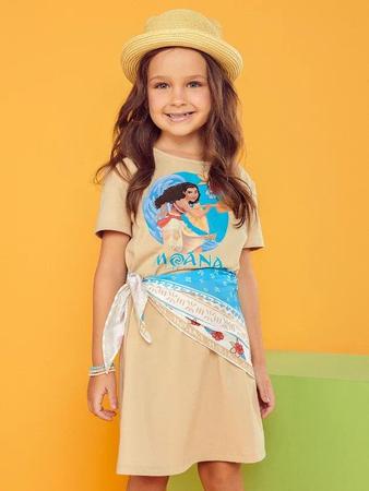 Vestido Laranja Moana Infantil