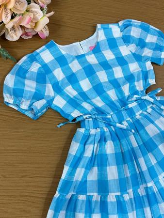 VESTIDO FARM XADREZ VERDE - Mer Bleu - Moda Infantil