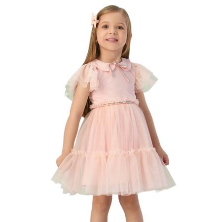Vestido Infantil Mon Sucre Groovy Rosa Tule 326 - Mon Sucré Imagem de Vestido Infantil Mon Sucre Groovy Rosa Tule 326