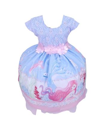 Vestido de Festa Pequena Sereia -vestidos de temas infantil