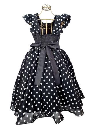 Vestido preto cheap infantil rodado