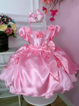 Vestido Infantil Princesa Aurora Princesas Rosa Fantasia - Tio Dedé -  Fantasias para Crianças - Magazine Luiza