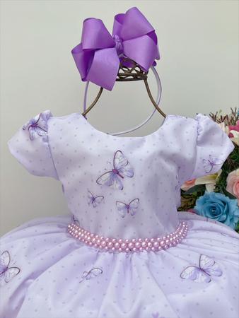 Vestido Infantil Princesa Sofia Lilás Aniversário Temático - Tio