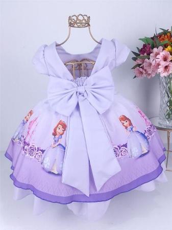 Vestidos de Festa Infantil Temático Para Todas Ocasiões.: Vestido Princesa  Sofia Tema Aniversario.