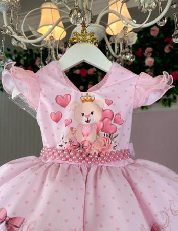 Vestido Infantil Princesa Rosa 2