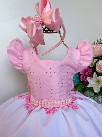 Vestido Infantil Princesa Aurora Princesas Rosa Fantasia - Tio Dedé -  Fantasias para Crianças - Magazine Luiza