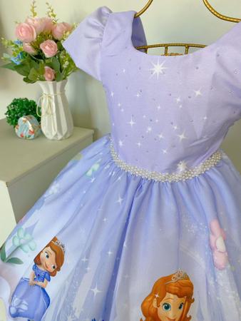 Imagem de Vestido infantil Princesinha Sofia luxo Temático