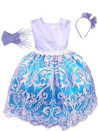 Conjunto Tutu da Pequena Sereia -roupa de Festa Bordado Luxo