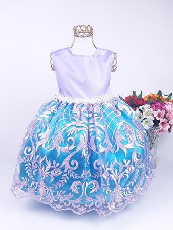 Conjunto Tutu da Pequena Sereia -roupa de Festa Bordado Luxo