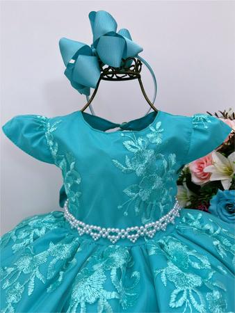 Vestido de Festa Infantil Princesa Realeza Azul Claro Luxo - mariê - Vestido  Infantil - Magazine Luiza
