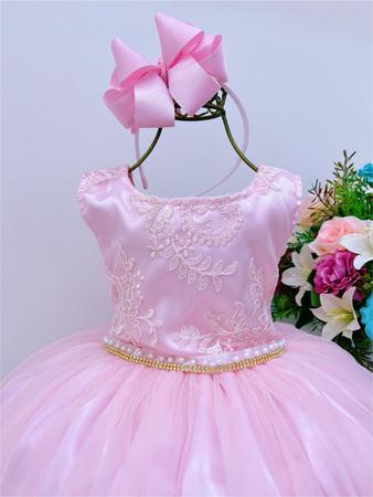 Vestido Infantil Princesa Aurora Princesas Rosa Fantasia - Tio Dedé -  Fantasias para Crianças - Magazine Luiza