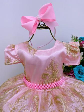 Vestido Infantil Princesa Aurora Princesas Rosa Fantasia - Tio Dedé -  Fantasias para Crianças - Magazine Luiza