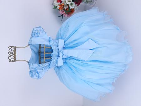 Vestido Infantil Social Azul Evangélico Cinderela Festa 4 a 16 em Promoção  na Americanas