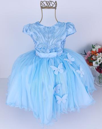 Vestido Infantil Cinderela Azul Brilho Festas Princesa - Lig Lig - Vestido  Infantil - Magazine Luiza