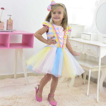 Tutu colorido store infantil