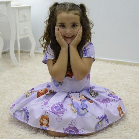 Vestido infantil tema Princesa Sofia