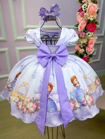 Imagem de Vestido infantil Tematicos da Pop Princesa Princesinha Sofia