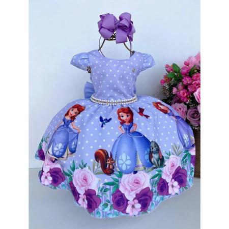 Imagem de Vestido Infantil Temáticos  Princesa Sofia -  Tamanho 4
