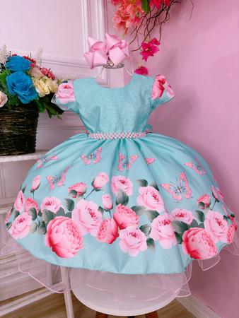 Vestido de festa infantil tiffany cheap