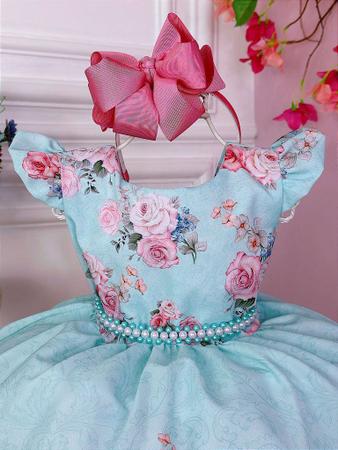 Vestido Infantil Frozen Aplique Luxo - Fabuloso Ateliê