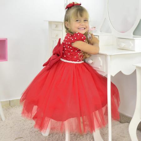 Vestido Princesa Vermelho - kimimo kids - Vestido Feminino