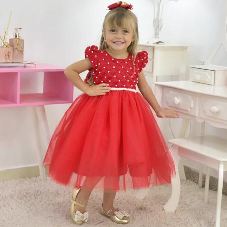 Vestido Princesa Vermelho - kimimo kids - Vestido Feminino