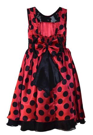 Vestido de festa infantil vermelho e preto 2025