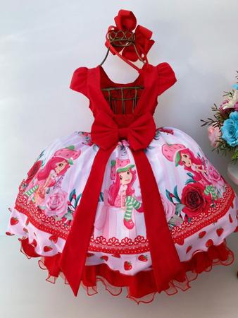 Vestido da hot sale moranguinha infantil