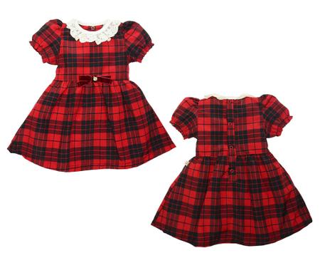 Vestido xadrez hotsell infantil 1 ano