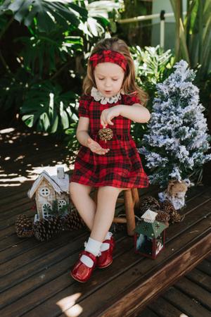 Vestido Xadrez Vermelho - Infantil