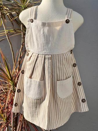 Vestido hotsell jardineira listrado