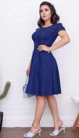 Vestido Jeans Rodado Moda Evang lica Super Lan amento Lemon