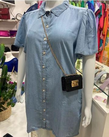 Vestido jeans tecido fino 2025