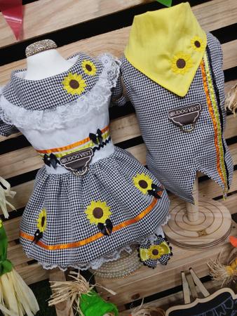 Vestido junino cheap girassol