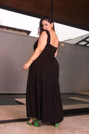 Imagem de Vestido Longo Agatha Black Plus Size