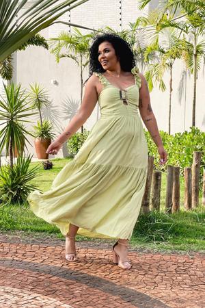 Vestido verde store cha