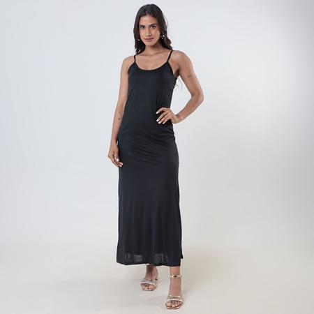 Vestido longo store liso basico