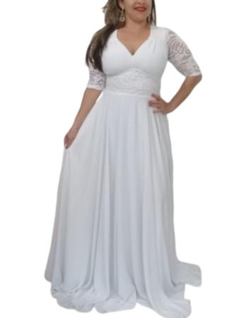 Vestido Civil Longo Princesa Plus