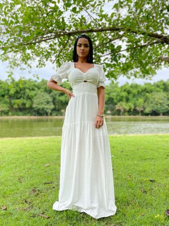 Vestido Longo Branco - Vestido Feminino - Magazine Luiza