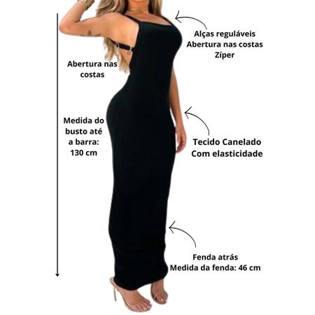 Imagem de Vestido Longo com Alças Petra - Preto