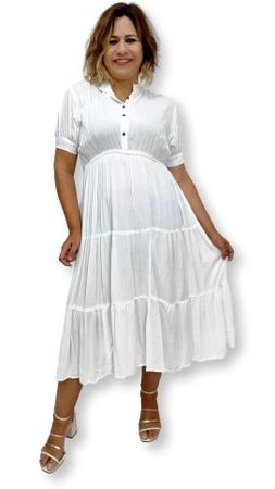 Vestido longo de crepe com manga 2025
