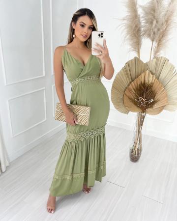 Vestido longo hotsell sem renda